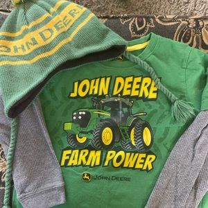 John Deere long sleeve t and hat